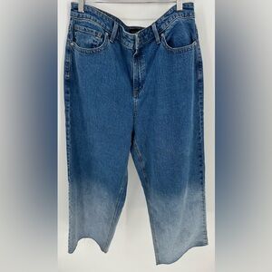 Talbots Women's Denim Wide Leg Cropped Jeans